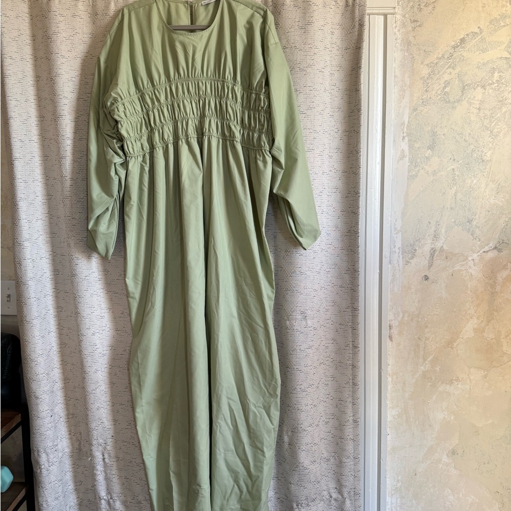 ASOS Design Cotton Shirred Maxi Dress